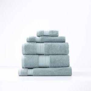5pc Renee Taylor Brentwood 650gsm Low Twist Towel Set Gray Mist