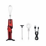 TODO 2200mAh Cordless Rechargeable Hand Mixer Whisk Beater Red