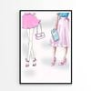 Modern Pink Ladies Fashion Print 100% Australian Made 60x90cm (Poster)