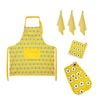 IDC Homewares 6 Piece Cotton Bud Cotton Kitchen Set Yellow