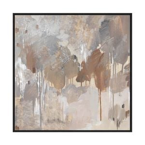 Artey | Forest Blush - Framed Canvas - Black Frame - 64 x 64cm