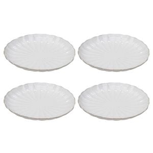 Ladelle Marguerite 4 Piece Side Plate Set - White