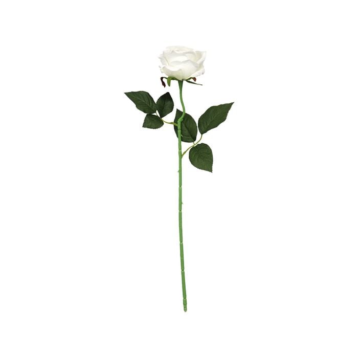 50cm White Velvet Rose Artificial Flower