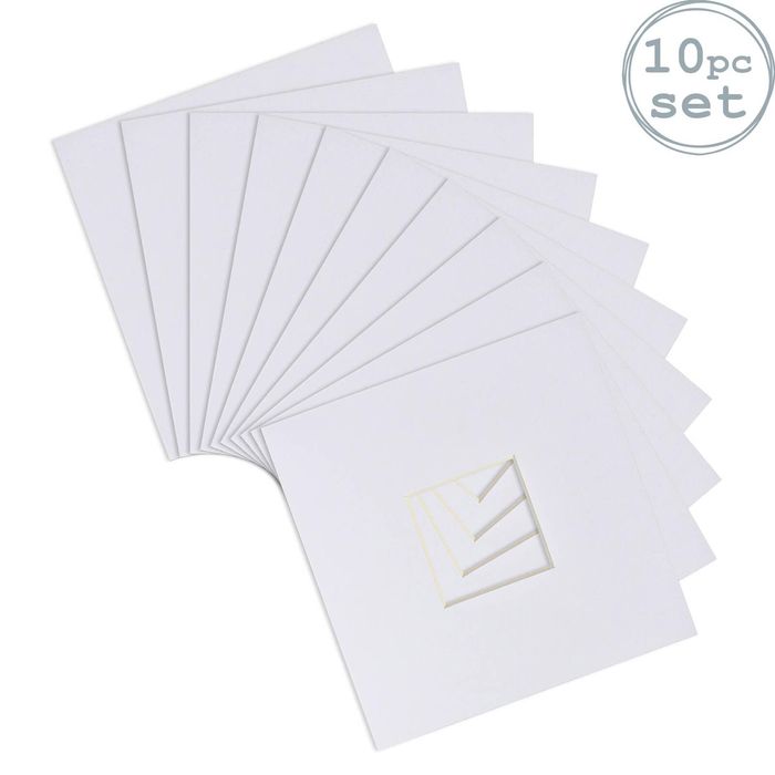 10x Picture Photo Mounts - To Fit Frame Size 6 X 6" For Image Size 2 X 2"
