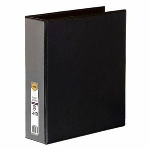 Marbig 4 D-ring Clearview Insert Binder 50mm (A4) (Black)