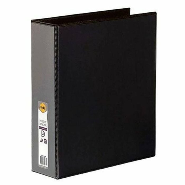 Marbig 4 D-ring Clearview Insert Binder 50mm (A4) (Black)