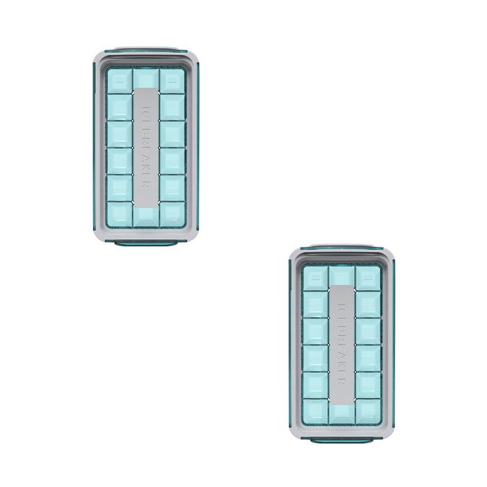 2PK Icebreaker Pop Silicone Ice Maker 2.0 - Clear Water Blue