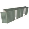 Build-a-Shed 0.8 x 6 x 2m Singled Hinged Door Skillion Shed with Single and Double Sliding Side Doors - Green