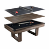 TOPONE Udyr 7FT/8FT 3-IN-1 Multi-Functional Table/Pool Table/Table Tennis Table/Dining Table Black/Blue Felt - Black, 8FT TABLE