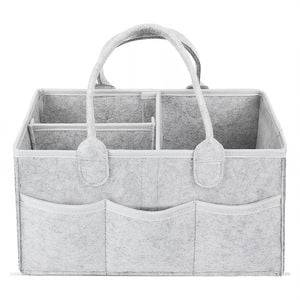 Anysort Mommy Diaper Bag Light Grey – Large Storage Organizer for Newborn Stackers & Caddies