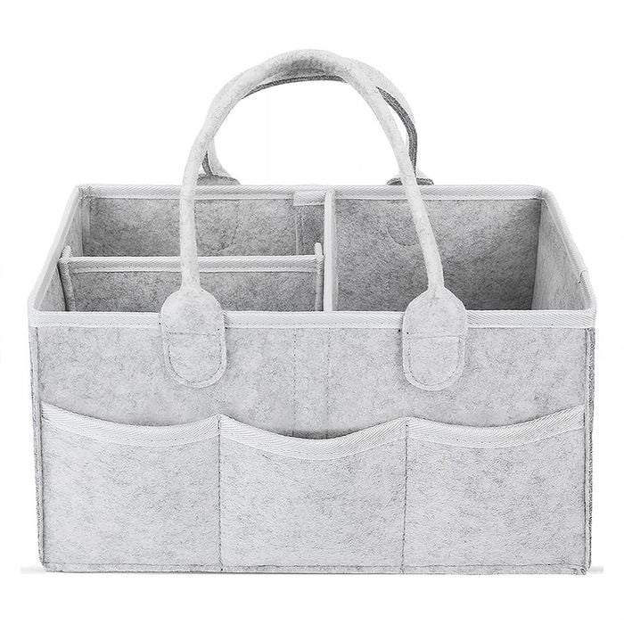 Anysort Mommy Diaper Bag Light Grey – Large Storage Organizer for Newborn Stackers & Caddies