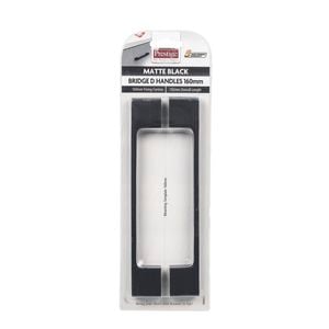 Prestige 160mm Black D Bridge Handle - 2 Pack