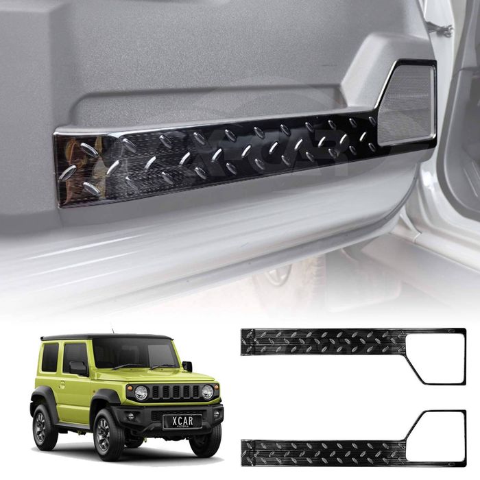 Anti Kick Car Door Panel For Suzuki Jimny 3-door 2018-onwards Steel Protective Side Edge Protector Cover Black