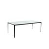 Raimon Furniture Demaris Stone Effect Ceramic Large Outdoor Kitchen Dining Table 210cm Metal Frame White Marble