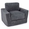 Costway Single Sofa Furry Boneless Corduroy Armchair Lounge Chair Grey