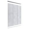 Lugna 2400 x 1800mm Clear Anodised Mirror Wardrobe Triple Sliding Doors