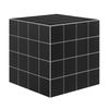 Design Square Mireya Wooden Cube Nightstand Bedside Storage Table Black