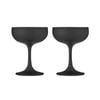 2pc Tempa Aurora Matte Black Coupe Glass