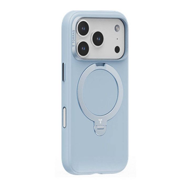 Torras Ostand Spin Silicon for iPhone 17 Pro - Baby Blue