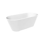 Estilo 1650mm White Gloss Bold Freestanding Oval Bathtub