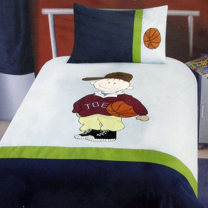 Bloomington Dude Basketball Embroidered Quilt Cover Set Double