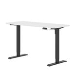 Advwin Standing Desk Electric Height Adjustable 120x60cm White Desktop Black Frame