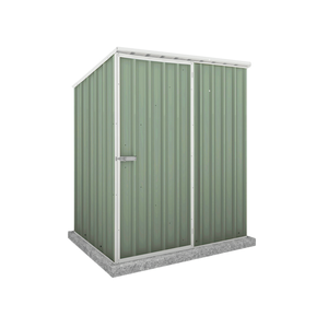 Absco Sheds 1.52mW x 0.78mD x 1.80mH Pale Eucalypt Single Door Reverse Skillion Garden Shed