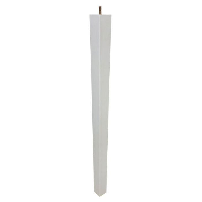 Adoored 53 - 40 x 730mm White Square Tapered Pine Furniture Leg