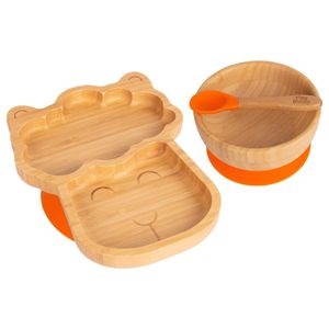 Tiny Dining 3pc Bamboo Llama Baby Feeding Set with Suction Cup
