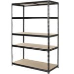 Pinnacle 1830 x 1200 x 540mm Gloss Black 5 Tier Adjustable Shelving Unit