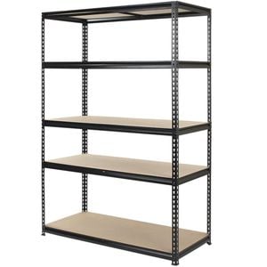 Pinnacle 1830 x 1200 x 540mm Black Gloss 5 Tier Adjustable Shelving Unit