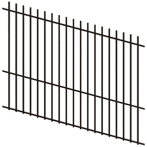ProtectorAl 1201 - 2400 x 1800mm Black Raked Up to 15º Batten Pool Fence Panel - Black
