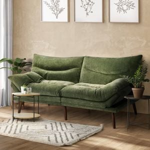 Oikiture 3 Seater Sofa Bed Green