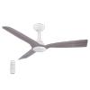 Four Seasons Living > Ventura 52" DC Ceiling Fan with LED Light and Remote Control > White / Driftwood