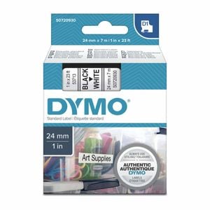 Dymo Black On White 24mmx7m Tape
