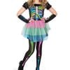 Rainbow Skeleton Girls Halloween Tutu Costume - Xlarge