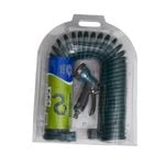 Aqua System 15m Coil Garden Hose With Spray Gun