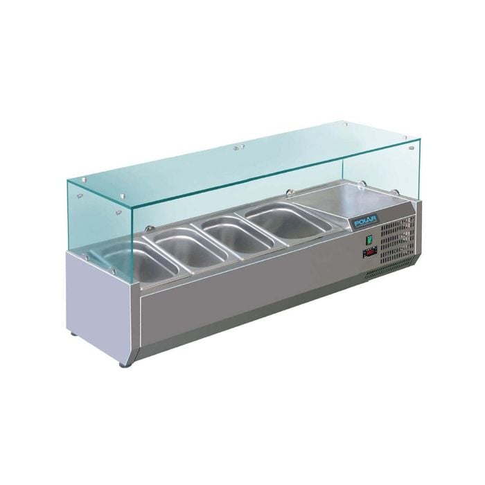 Polar G-series Countertop Prep Fridge 3x 1/3gn & 1x 1/2gn - Countertop Prep Fridges (gd875-a)
