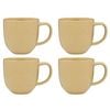 4pc Ecology Dwell Stoneware 340ml Coffee Mug Drink Cup w/ Handle - Butter