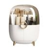 SOGA White Transparent Countertop Makeup Organiser Cosmetic Storage