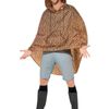 Brown Giraffe Mens Animal Poncho Costume - One Size