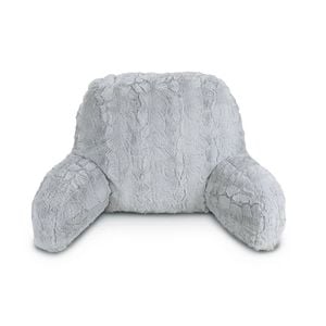 Easyrest Microchip Grey Soft & Silky Faux Fur Backrest Pillow