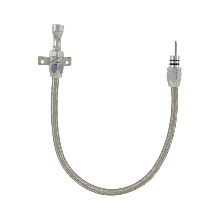 Cal Custom Flexible Transmission Dipstick Ford AOD, Firewall Mount