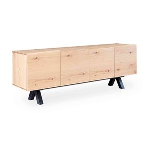 Modern Furniture OLIVETO Sideboard Buffet 200cm - Brown & Black