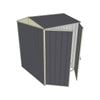 Build-a-Shed 1.5 x 1.5 x 2.3m Gable Shed with Double Hinged Side Doors - Grey