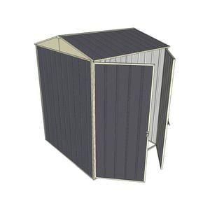 Build-a-Shed 1.5 x 1.5 x 2.3m Gable Shed with Double Hinged Side Doors - Grey