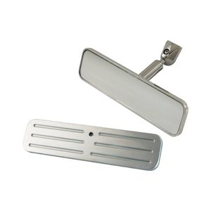 Cal Custom Rectangular Rear View Interior Mirror Ball Milled Design Aluminium