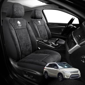 Australian Goose Edition Front Seat Covers for Suzuki Vitara 2015 - Current (LY) - Suede, Universal Fit - Black