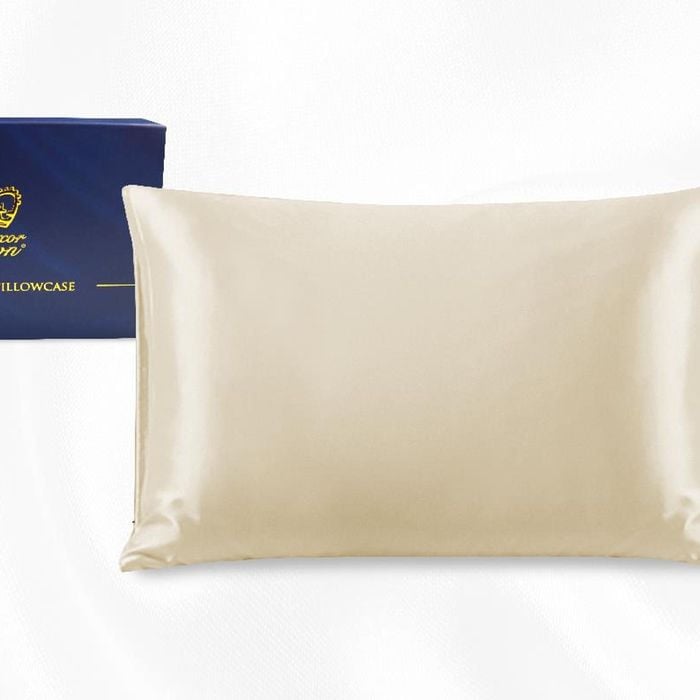 Luxor Crown Taupe One Piece 100% Pure Two-Side Silk Mulberry Pillowcase