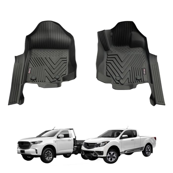 AUSGO 5D Injection Car Floor Mats for Mazda BT-50 BT50 Single / Extra Cab 2011-2020 All-Weather Floor Liners